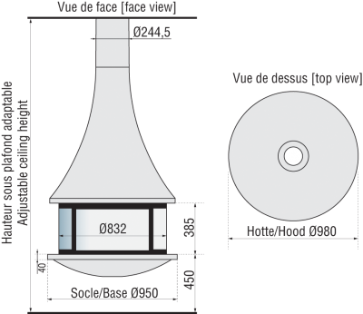 Центральный камин Bordelet Zelia 908