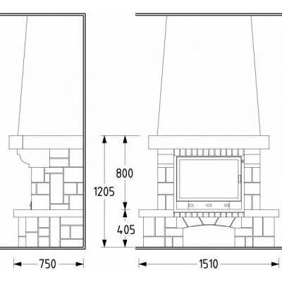 Каминная облицовка Supra Montavelle 76