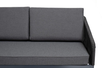 Правый модуль 4SIS Канны из роупа, каркас темно-серый муар, роуп темно-серый, ткань темно-серая 027 Правый модуль 4SIS Канны из роупа, каркас темно-серый муар, роуп темно-серый, ткань темно-серая 027