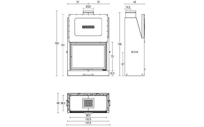Каминная топка Piazzetta MA 262 SL Каминная топка Piazzetta MA 262 SL