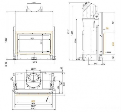 Каминная топка Brunner Stil-Кamine 53/88  Каминная топка Brunner Stil-Кamine 53/88