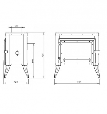 ПЕЧЬ-КАМИН Invicta TENNESSEE антрацит