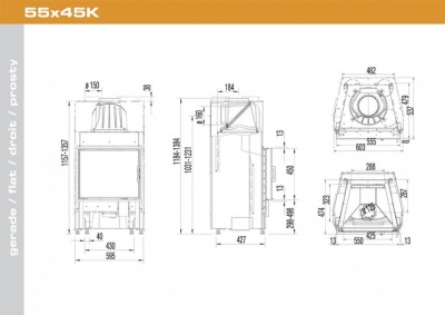 Каминная топка Austroflamm 55х45 К 