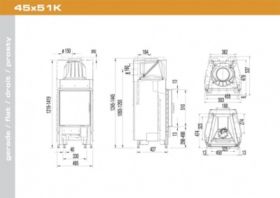Каминная топка Austroflamm 45x51 K