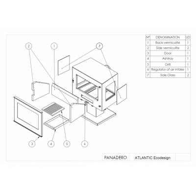 Печь-камин Panadero Atlantic Trivision Печь-камин Panadero Atlantic Trivision