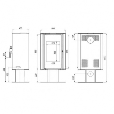 Печь камин Defro Home Solum Top, 9кВт