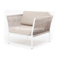 Кресло 4SIS Касабланка Цвет: светло-серый RAL7035, серо-коричневый, Savana ivory