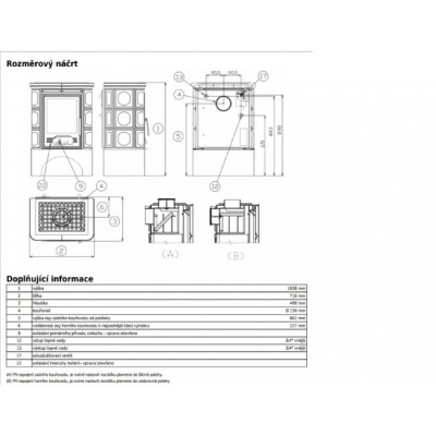 Печь-камин ABX MARINA KPI, с теплообменником, с допуском воздуха (коричневый)