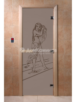 Дверь для саун DoorWood "Дженифер черный жемчуг матовая"