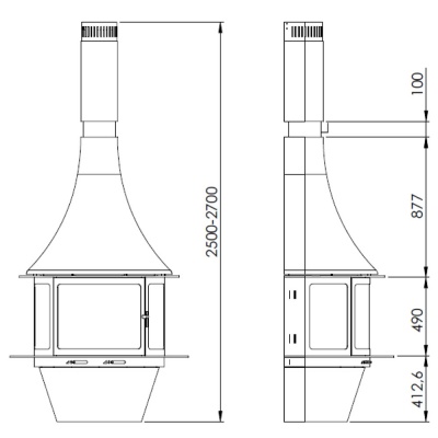 Камин Traforart Lorena пристенный Камин Traforart Lorena пристенный
