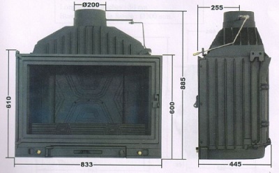 Каминная топка Cheminees Diffusion B 6-2 Каминная топка Cheminees Diffusion B 6-2