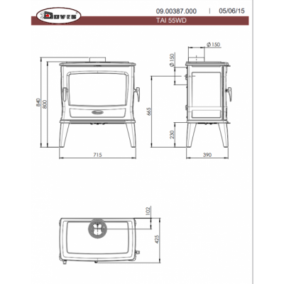 Печь-камин Dovre TAI55WD Печь-камин Dovre TAI55WD