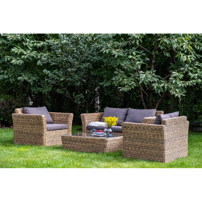 Комплект садовой мебели 4SIS Капучино Сингл (гиацинт) Цвет: соломенный