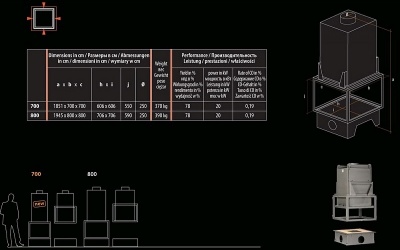 Каминная топка Totem Suspendu 4 Faces 700 без основания