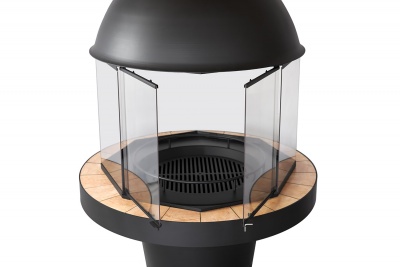 Центральный камин Fireline Сircle Glass