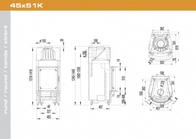 Каминная топка Austroflamm 45x51 K Round