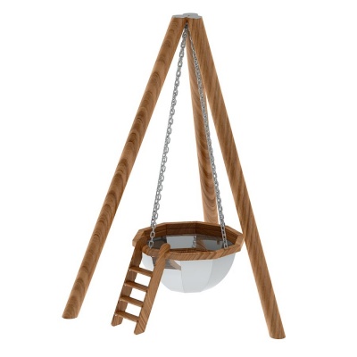 Банный чан 10 граней на бревнах c печью AISI 304 Банный чан 10 граней на бревнах c печью AISI 304