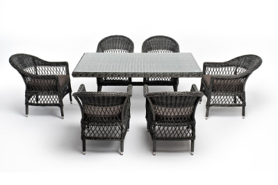 Обеденная группа 4SIS Амароне на 6 персоны Цвет: графит Обеденная группа 4SIS Амароне на 6 персоны Цвет: графит