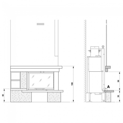 Каминная облицовка Palazzetti Liverpool sx, Yellow Quartzite, с балкой, под MBL 78 sx Каминная облицовка Palazzetti Liverpool sx, Yellow Quartzite, с балкой, под MBL 78 sx