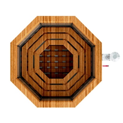 Банный чан 8 граней на подставке с печью AISI 430