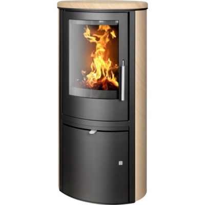 Печь-камин ABX Reno panorama (черная сталь)