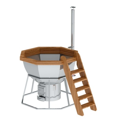 Банный чан 8 граней на подставке с печью AISI 430