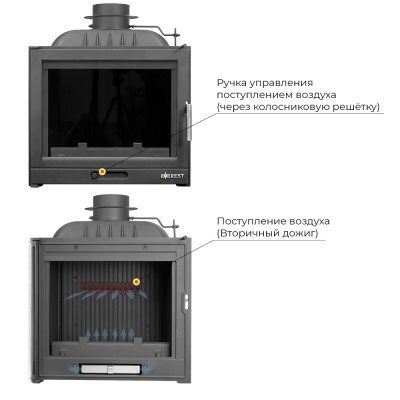 Печь-камин EVEREST U10 диаметр дымохода: 150 мм Печь-камин EVEREST U10 диаметр дымохода: 150 мм