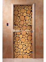 Дверь для бани A048 (Бронза)