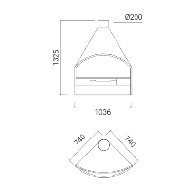 Камин Traforart Santiago угловой Камин Traforart Santiago угловой