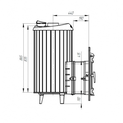 Банная печь Прометалл Атмосфера XL (Про) в ламелях Верде Гватемала наборный рисунок