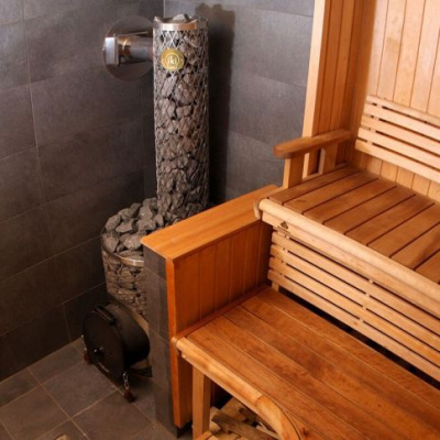 Дровяная печь для сауны IKI Loyly со стальной дверкой смайл