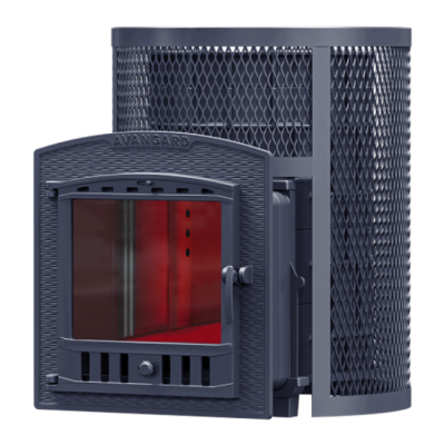 Печь для бани чугунная Гефест AVANGARD 30 (П2) в круглой сетке Печь для бани чугунная Гефест AVANGARD 30 (П2) в круглой сетке