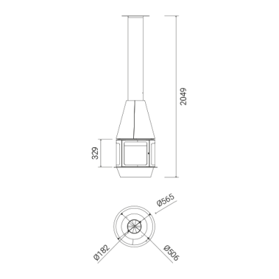 Камин Traforart Arlet Низкое стекло