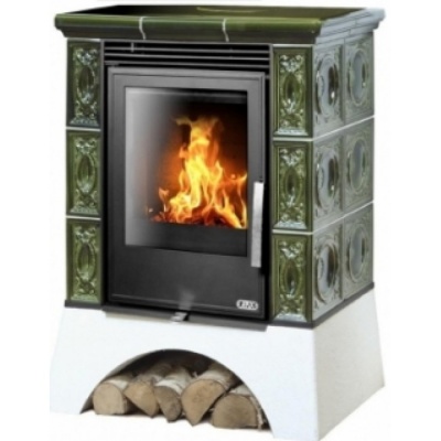 Печь-камин ABX Helvetia KPI, с теплообменником (зеленый)