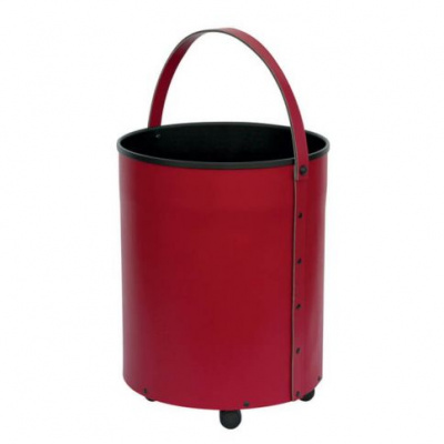 Дровница Comex 50.040R Tondo Ecopelle Rosso D.38 H.50