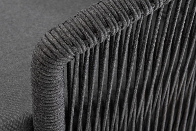 Диван 4SIS Верона 3-местный из роупа Цвет: темно-серый (RAL7024) муар, темно-серый