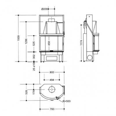 Каминная топка SUPRA Emeraude 1831