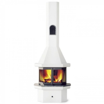 Печь-камин Keddy Carat TOP, прист./угл., с призм. дверцами