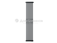 Радиатор труб. Zehnder Charleston 2180, 08 сек.1/2 ниж.подк. RAL9017 matt (9217) (кроншт.в компл)