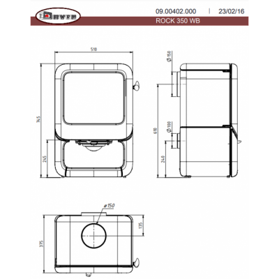 Печь-камин Dovre ROCK350WB Печь-камин Dovre ROCK350WB