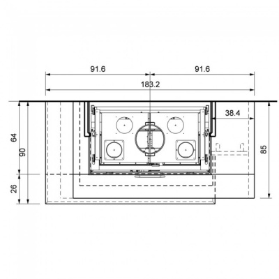 Каминная облицовка Palazzetti Kent dx, под MBL 16:9 3D Каминная облицовка Palazzetti Kent dx, под MBL 16:9 3D