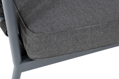 Диван 4SIS Диего 2-местный из роупа Цвет: тёмно-серый