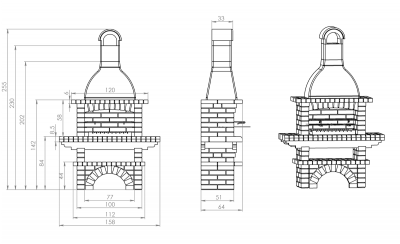 Кирпичное барбекю Элегия 851 Кирпичное барбекю Элегия 851
