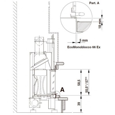 Каминная облицовка Palazzetti New Orleans, под Embl 64 exg