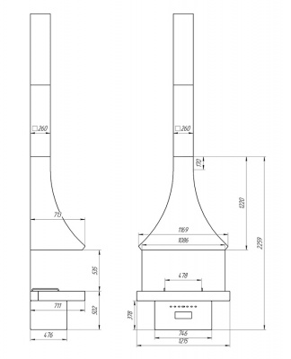 Стальной камин Fireline Onion