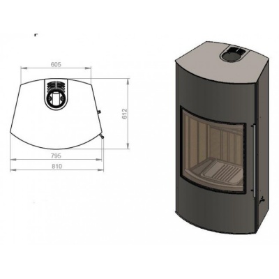 Печь-камин Ember Gordana 480L + Печь-камин Ember Gordana 480L +
