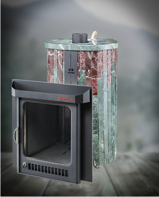 Дровяная печь Ферингер Оптима ПФ, Змеевик и Россо Леванте, до 28 м³ Дровяная печь Ферингер Оптима ПФ, Змеевик и Россо Леванте, до 28 м³