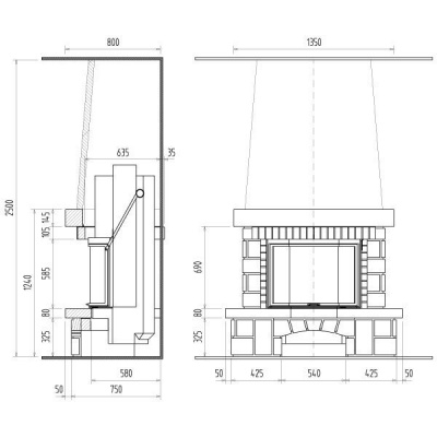 Каминная облицовка Supra Auriac 80