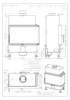 Каминная топка Romotop HEAT R/L 2G S 70.44.33.13