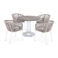 Обеденная группа 4SIS Диего 4-местная со стульями Марсель Цвет: дуб, бежевый